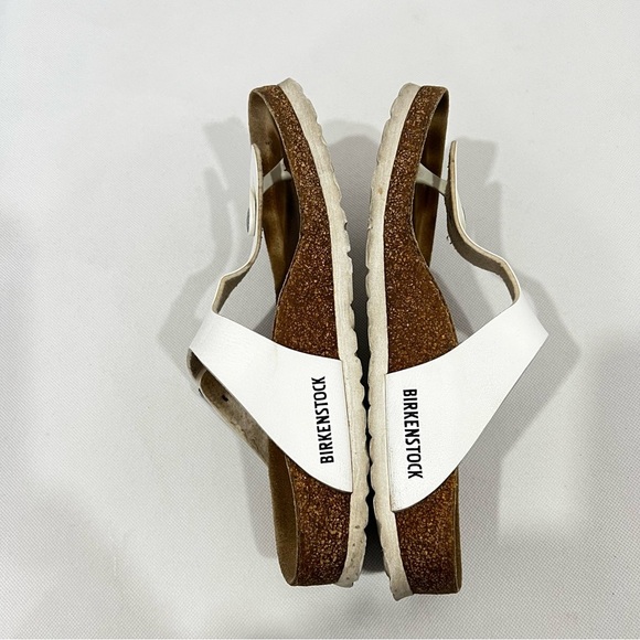 Birkenstock Gizeh Sandal White Leather Sandals Size 38 (US 7) - Picture 4 of 14